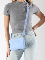 Crossbody Tas Florence Leder Nathan baume Blauw n city 4-vue-porte