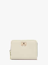Portemonnee Button Miniprix Beige safiano 78SM2666