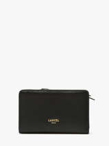 Portefeuille Leder Lancel Zwart origami A13423