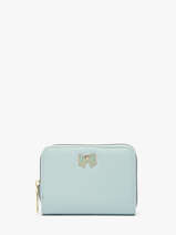 Portemonnee Button Miniprix Blauw safiano 78SM2666