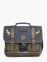 Boekentas 2 Compartimenten Cameleon Grijs vintage urban PBVBCA35