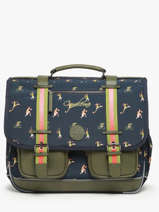 Boekentas 3 Compartimenten Cameleon Groen vintage urban PBVBCA41