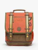 Rugzak 2 Compartimenten Cameleon Oranje vintage urban PBVBSD39