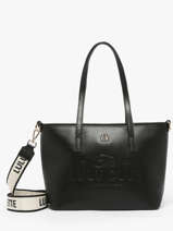 Schoudertas Logo Lulu castagnette Zwart logo YZEURE