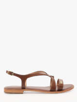 Open Sandalen Hamoon Uit Leder Les tropeziennes Bruin women HAMOON