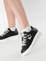 Sneakers Kapri Nft Twin Uit Leder Karl lagerfeld Zwart women KL62576T-vue-porte