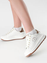 Sneakers Kapri Lug Maison Uit Leder Karl lagerfeld Wit women KL67538M-vue-porte