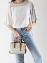 Cross Body Tas Laila Leder Michael kors Beige laila S5G9IS1B-vue-porte