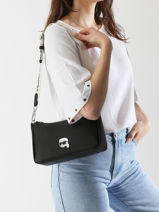Schoudertas K Ikon Polyurethaan Karl lagerfeld Zwart k ikon A2W30106-vue-porte