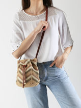 Cross Body Tas Cabas Jute Vanessa bruno Veelkleurig cabas 37V40769-vue-porte