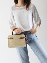 Handtas Emie Le tanneur Beige emie TEMI16M2-vue-porte