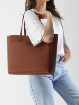 Schoudertas Cameryn Leder Lauren ralph lauren Bruin cameryn 31960183-vue-porte