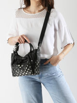 Handtas Domino Leder Sonia rykiel Zwart domino SA55LE14-vue-porte