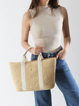Handtas Th Spring Logo Polyurethaan Tommy hilfiger Wit th spring logo AW17196-vue-porte