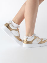 Sneakers Miram Uit Leder Guess Wit women MI6FAL12-vue-porte