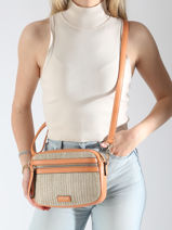 Cross Body Tas St Tropez David jones Oranje st tropez CM7538-vue-porte