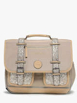 Boekentas 2 Compartimenten Cameleon Beige vintage fantasy PBVGCA38