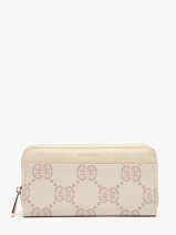 Portefeuille Miniprix Beige signed L9116422