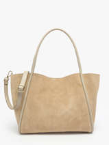 Cross Body Tas Velvet Caviar Leder Milano Beige velvet caviar VC24021