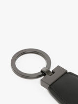Sleutelhanger Leder Hugo boss Zwart smooth HAK519D-vue-porte