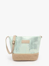 Cross Body Tas Iris Raffia Le voyage en panier Blauw guimauve PM289