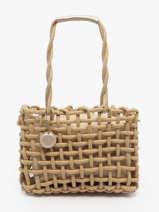 Handtassen Crochet Le voyage en panier Beige crochet PM853