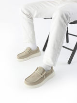 Mocassins Wally Comf Suede Hey dude Groen men 41975-vue-porte