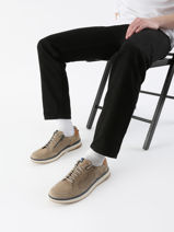 Sneakers Delbuck Uit Leder Fluchos Beige men F2211-vue-porte