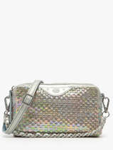 Cross Body Tas Vintage Leder Mila louise Zilver vintage 2367XSWX