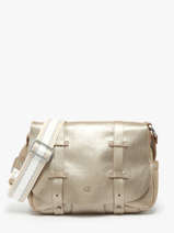 Cross Body Tas Vintage Leder Mila louise Beige vintage 30172X