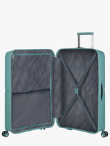 Harde Reiskoffer Airconic American tourister Blauw airconic 88G003-vue-porte