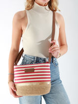 Cross Body Tas Mariniere Le voyage en panier Rood mariniere PM796-vue-porte