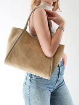 Cross Body Tas Velvet Caviar Leder Milano Beige velvet caviar VC24021-vue-porte