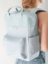 Rugzak 1 Compartiment Met 15" Laptopvak Kapten and son Blauw backpack P-vue-porte