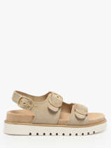 Sandalen Uit Leder Inuovo Beige women D53026