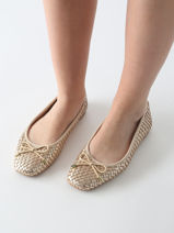 Ballerinas Uit Leder Inuovo Goud women A92002-vue-porte