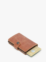 Kaarthouder Vintage Leder Secrid Bruin vintage MV-vue-porte