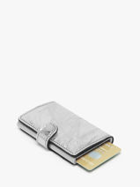 Kaarthouder Leder Secrid Zilver crunch MCR-vue-porte
