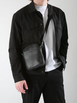Cross Body Tas Spider Leder Etrier Zwart spider ESPI704S-vue-porte