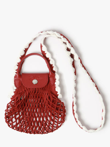 Longchamp Le pliage filet crochet Cross bodytas Rood