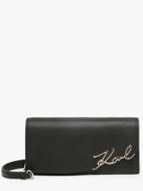Cross Body Tas K Signature Leder Karl lagerfeld Zwart k signature A3W32021