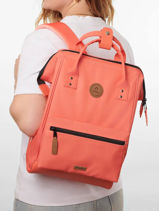 Personaliseerbare Rugzak Adventurer Medium Cabaia Roze adventurer BAGS-vue-porte