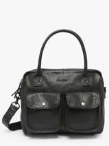 Handtas Le Dandy A4 Leder Paul marius Zwart vintage F9774-1