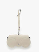 Brilhouder Leder Milano Beige caviar CA25069
