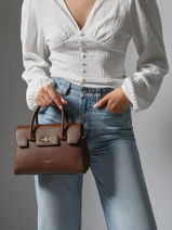 Cross Body Tas Milano Cosmos Leder Lancaster Bruin milano cosmos 77-vue-porte
