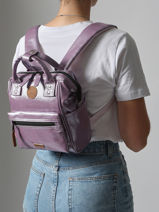 Rugzak 1 Compartiment Cabaia Violet adventurer XS-vue-porte