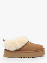 Enkellaarsjes Met Platformzool Uit Leder Ugg Bruin women 1171393