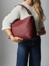 Schoudertas Tango Bis Leder Nathan baume Violet nathan 52-vue-porte