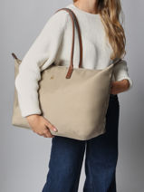 Schoudertas Popette Nylon Tommy hilfiger Beige popette AW17996-vue-porte