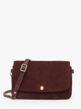 Cross Body Tas Vintage Leder Mila louise Bruin vintage 3783VC